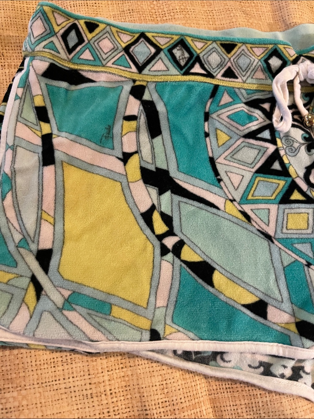 Emilio Pucci Multicolor Drawstring Terrycloth Shorts - Picture 4 of 9